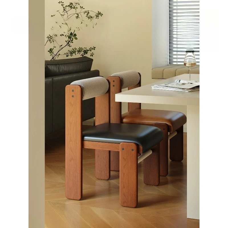 

Medieval style household light luxury high-end solid wood retro thickened leisure chair