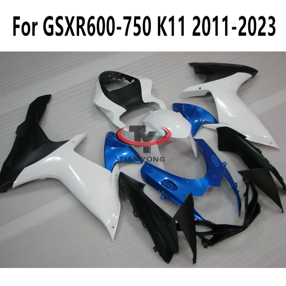 

Blue white glossy matte Bodywork Cowling Motorcycle Full Fairing Kit For GSXR600 GSXR750 K11 2011-2012-2013-2014-2015-2016-2019