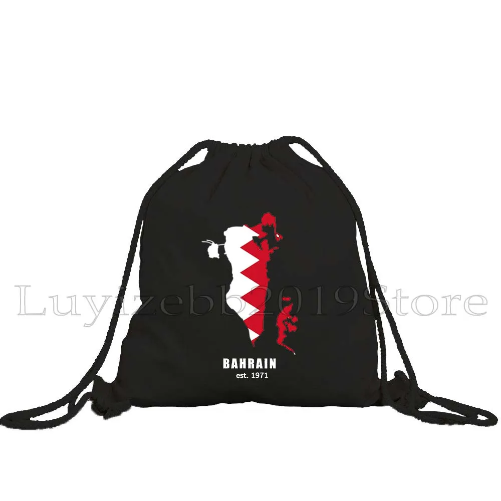 Manama Bahrain Country Flag Map Drawstring Bags Soccer Backpack Gym Sackpack Gifts String Bag for Exercising Hiking Sports Yoga