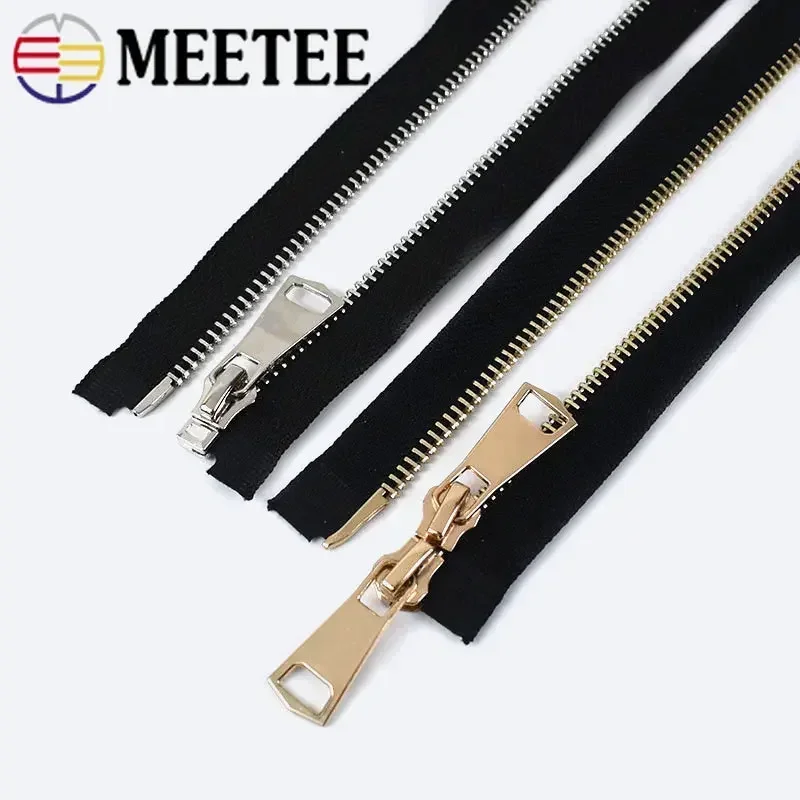 1Pc 5# 60-150cm Double Sliders Metal Zipper For Sewing Jacket Coat Zippers Down Zips Repair Kit Replacement DIY Accessories