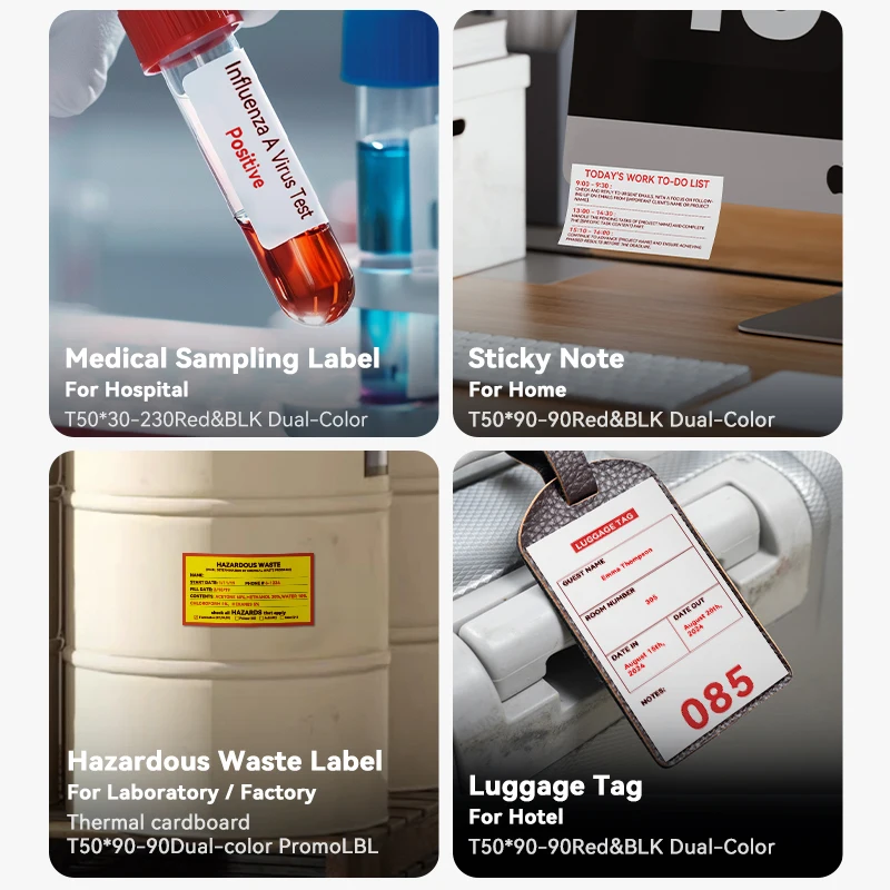 NiiMbot B21Pro Thermal Printer Red Black Label Paper 300 DPI High-definition Printing Sticker for Warning Signs Supermarket B21