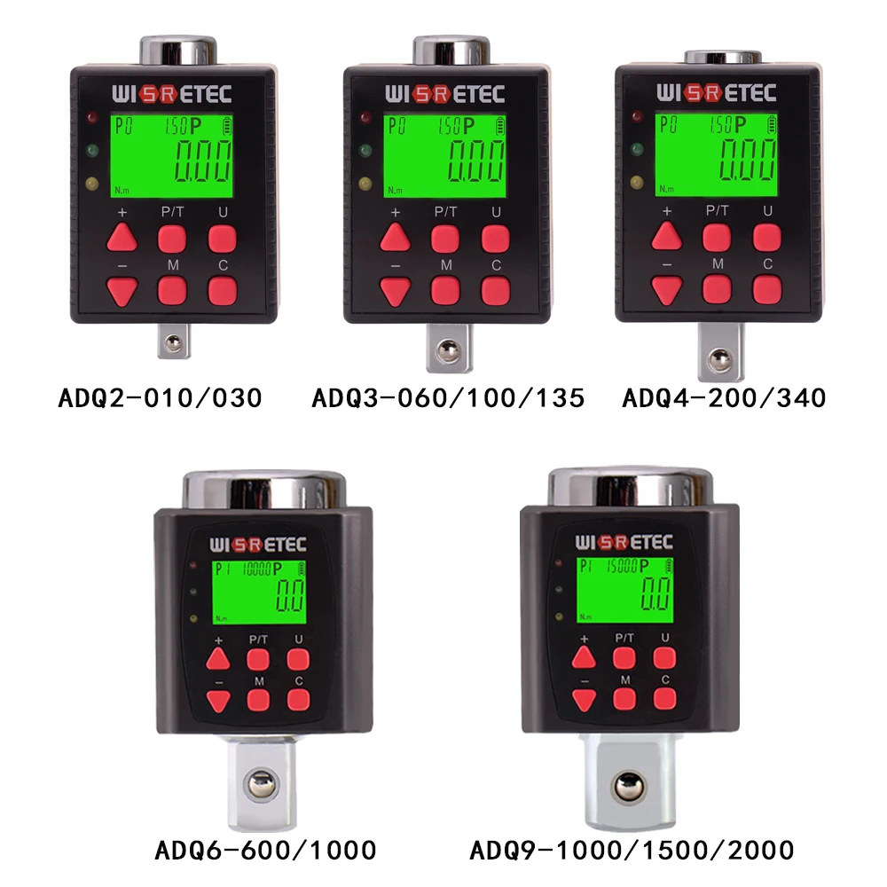 WISRETEC Electronic Digital Display Torque Wrench Torque Meter Torque Connector Torque 0.1-2000NM Torque Adapter