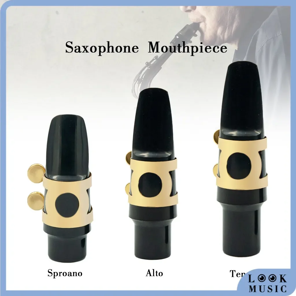 LOOK Bakelite Mouthpiece Soprano Alto Tenor Saxophone Ligature Cap Reed Mellow Sound Sax Accessories For Popular Jazz Players