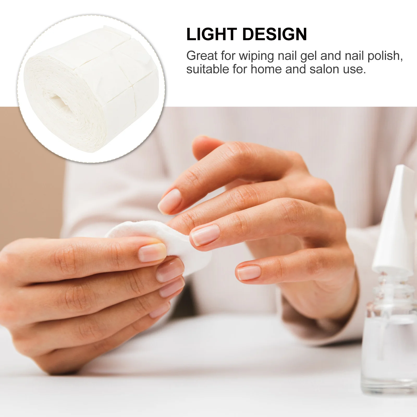

500Pcs Nail Polish Wiping Tissue Disposable Cotton Pads Roll Thin Light Design for Easy Carry and Efficient Remover Usage