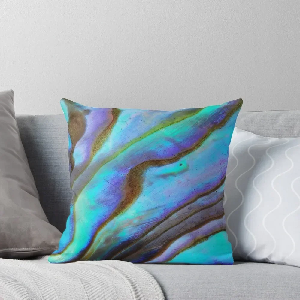 Paua Abalone Shell Throw Pillow autumn pillowcase luxury home accessories pillow