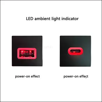 全新紅色LED車用USB充電器,支援PD快充,附按鈕式輸出,適用於福斯高爾夫6 MK6、捷達5、尚酷(2006-2012款) 8 最佳銷售 捷達 2012 - №4
