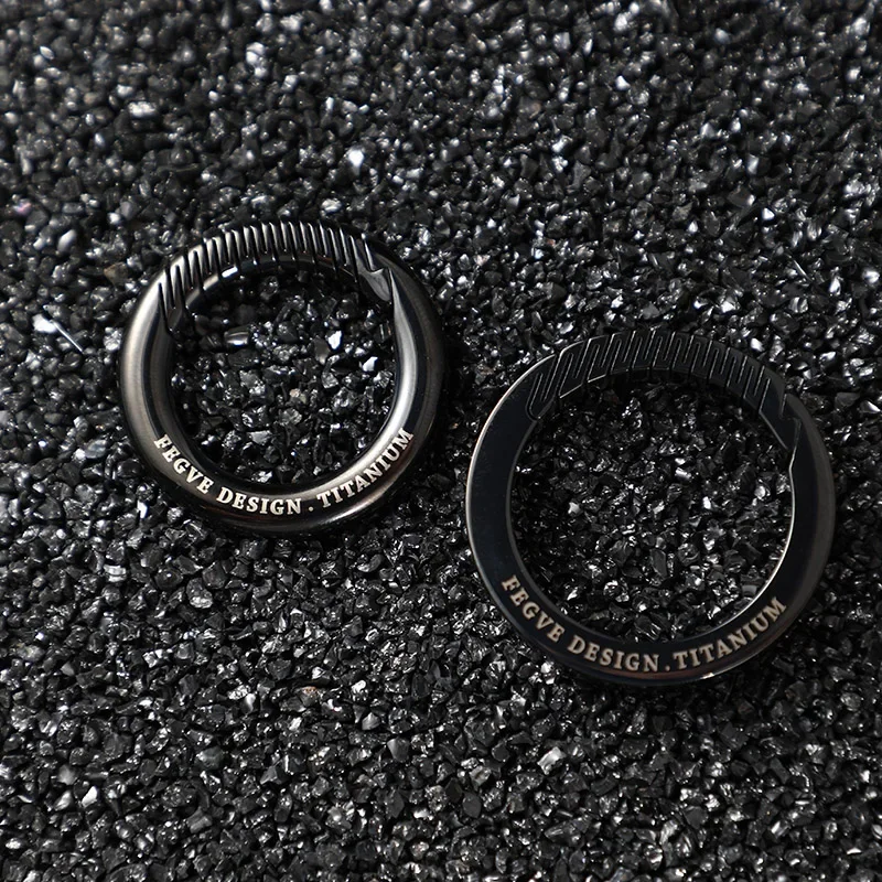 Titanium 360° Rotatable Keychain Keychains 35MM Key Ring Multicolor Titanium Keyring Accessories EDC Outdoor Tool