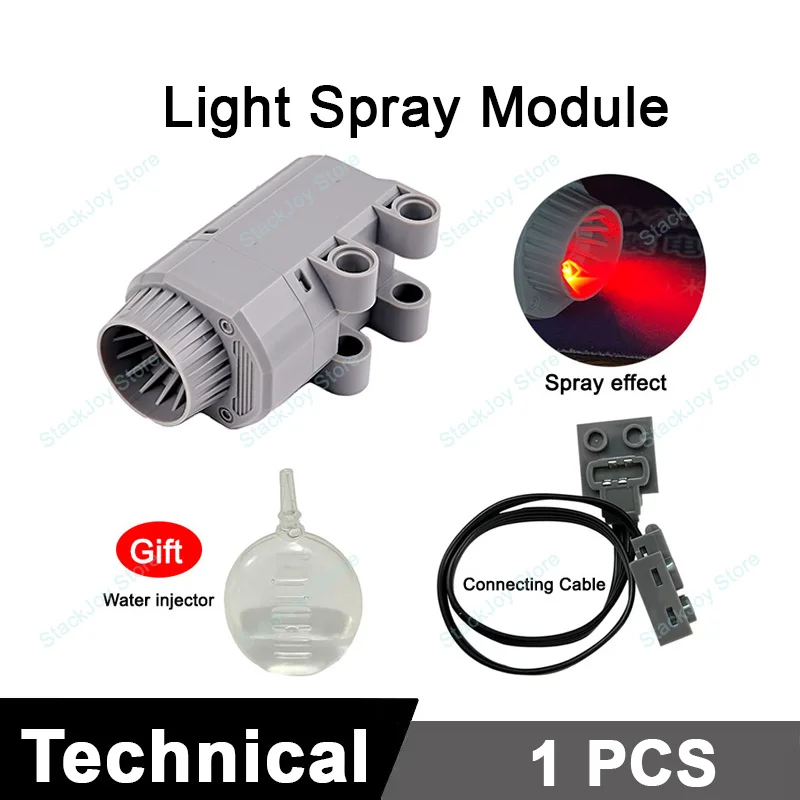 MOC Zugmotor-Kit Servo, Batteriekasten, IR-Fernbedienung, LED-Leuchten, Leistungsfunktionen, Teile für intelligente technische Bausteine-Kreationen