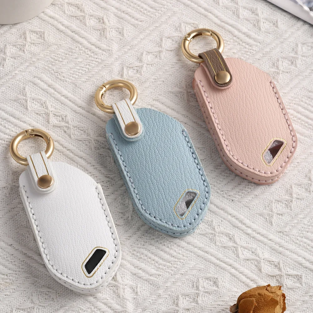 Leather Car Key Case Fob Cover for Kia Picanto Sorento MQ4 Carnival KA4 Morning K5 Carens EV9 Seltos 2024 2025 for Kia New Key