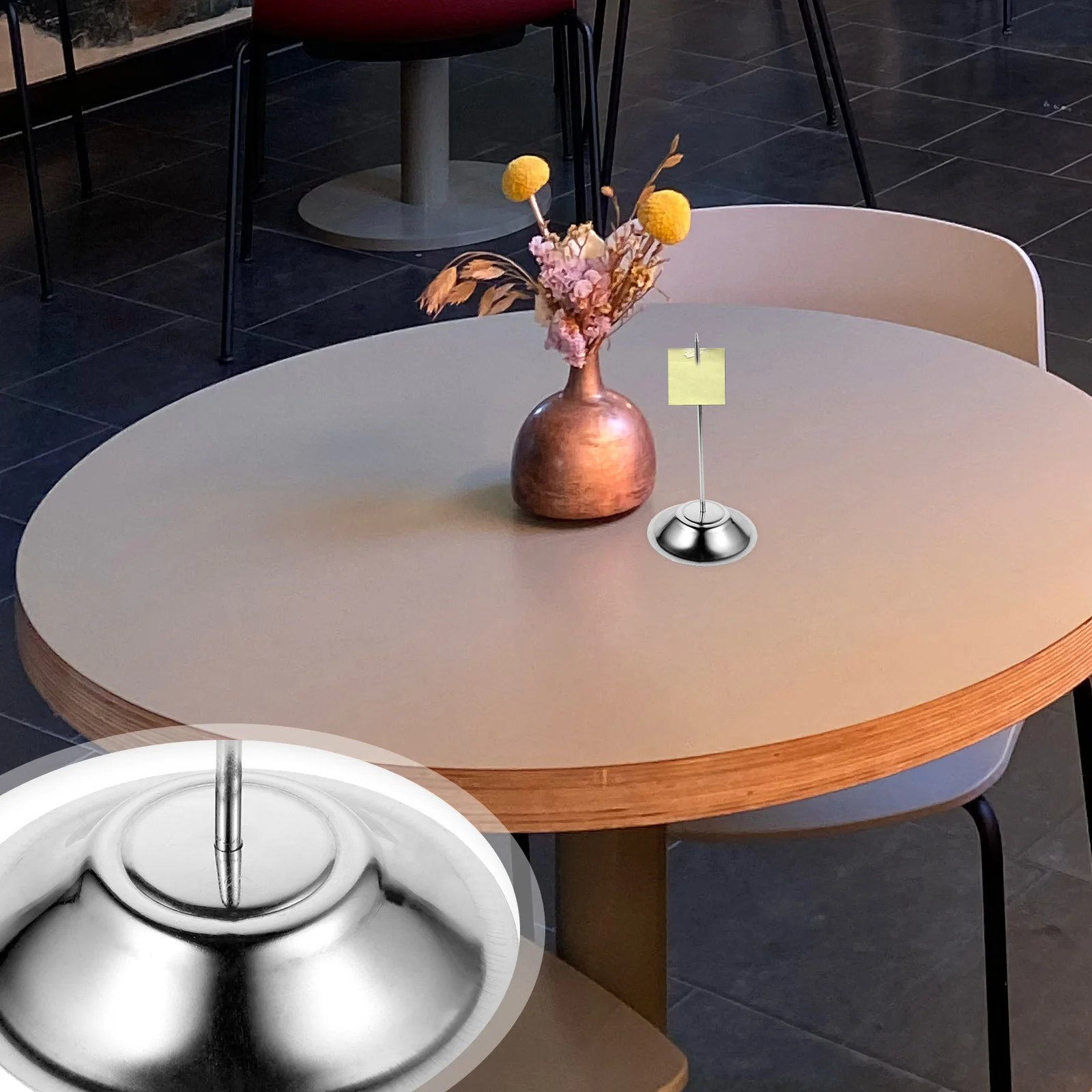 Stainless Steel Menu Inserter Receipt Holder Multipurpose Rod Bill Fork Office Letter ganizer Desk Ticket Storage Spike