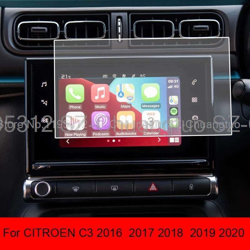 protetor-de-tela-de-vidro-temperado-para-carro-navegacao-gps-adesivo-interior-filme-anti-risco-9-citroen-c3-2016-2020