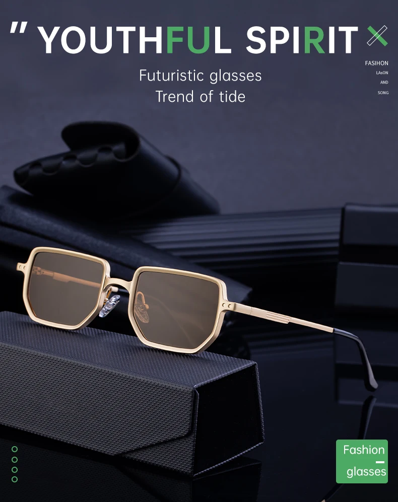 Kleine Rechteckige Steampunk-Sonnenbrille für Herren 2026 Luxusmarke Klassische Quadratische Punk-Sonnenbrille für Männer Vintage-Brillen UV400 – Detail 4