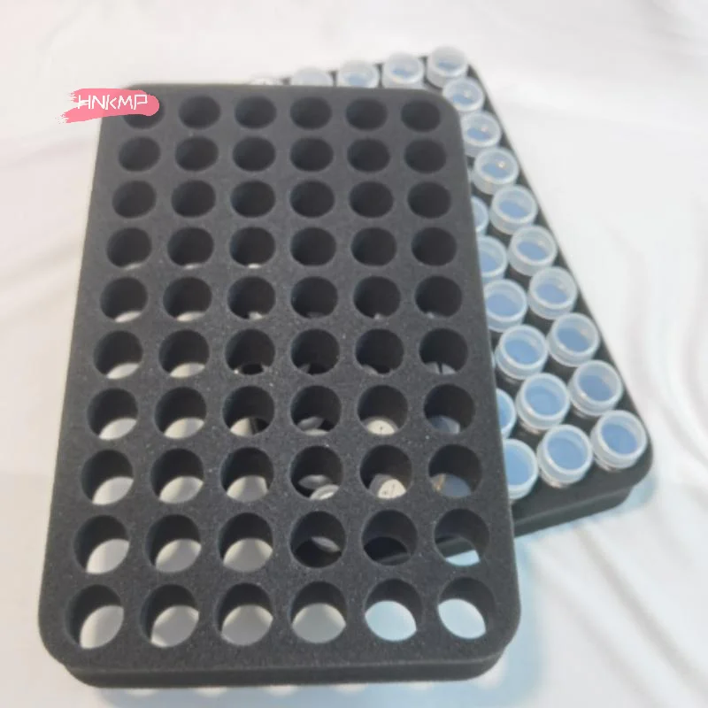 Almofada organizadora de espuma com 60 espaços com divisórias removíveis para óleos essenciais de esmaltes de 15ml/10ml - seção inferior não incluída