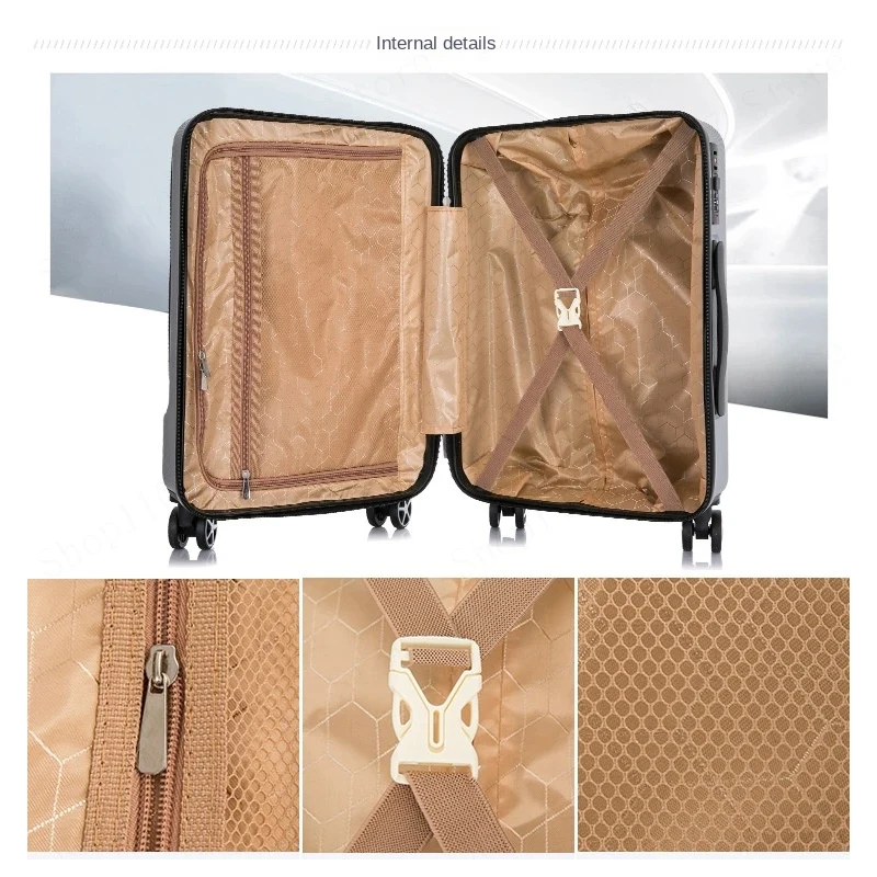 2024 New Rolling Suitcase 20/24 Inch Front Opening Laptop Bag Business Luggage Universal Wheel Carry-on Suitcase Travel Trunk