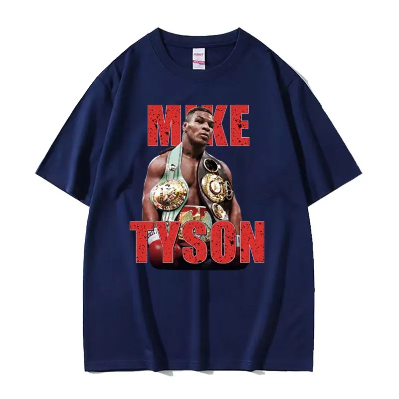 Boxing King Mike Tyson Graphic T Shirts Men\'s Fashion Vintage Oversized T-shirt Male 100% Cotton High Quality T Shirt Streetwear