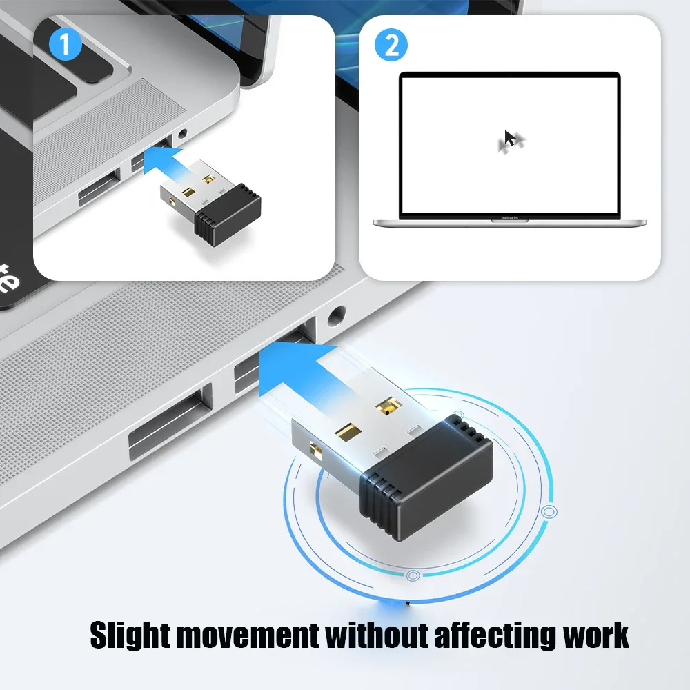 USB Port Shaker Wiggler Awake Mouse Wireless Mouse Jigglers Mover Undetectable Automatic for Laptop Keeps Computer Movement