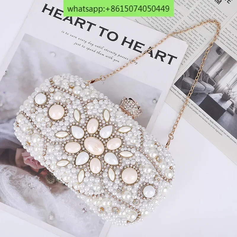 Neue Perle Abendessen Tasche einfache Mode elegante Temperament Clutch Bag Braut Abendtasche