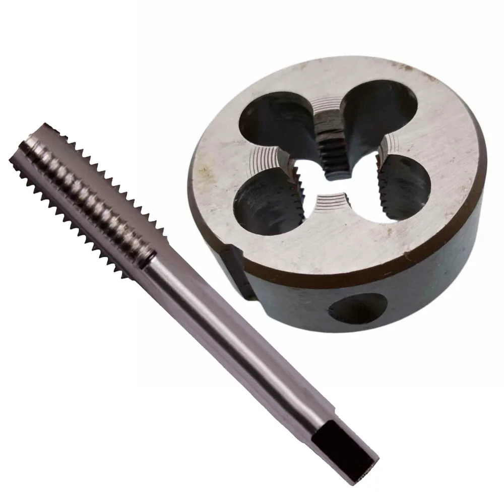 Die Professional Quality M13 x 125mm Right Hand Direction Tap and Die Set for Metalworking with HSS M2 Material