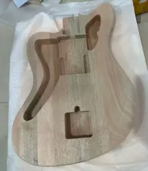 Unfinished Electric Guitar Body Left Hand, Solid Mahogany Wood, No Paints, Handmade, Jazzam Style, DIY & Replacement Accessories