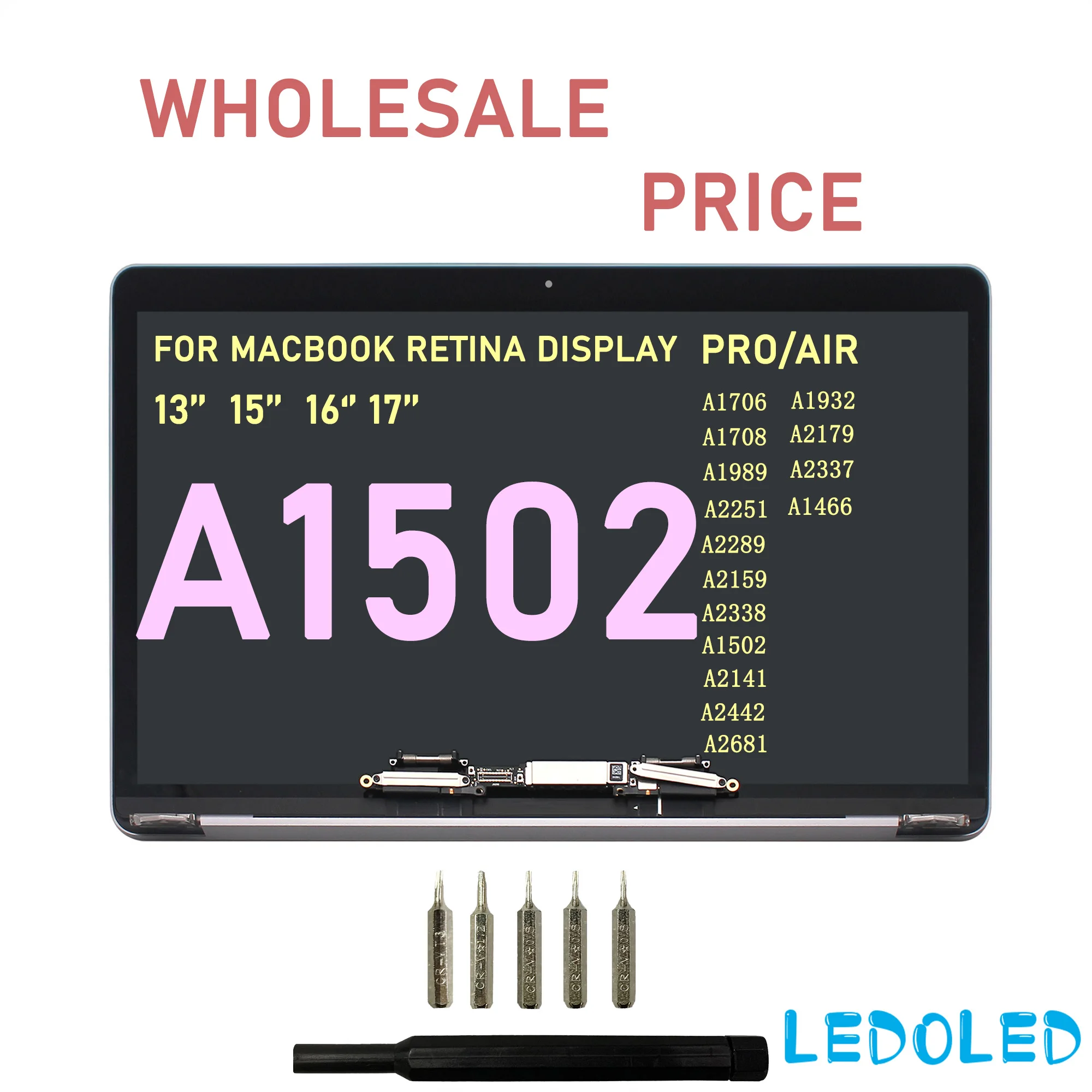 Novo 13 a1502 a2338 a1706 a1708 a1932 a2179 a2337 a1989 a2159 a2289 a2251 para macbook air/pro retina tela lcd montagem