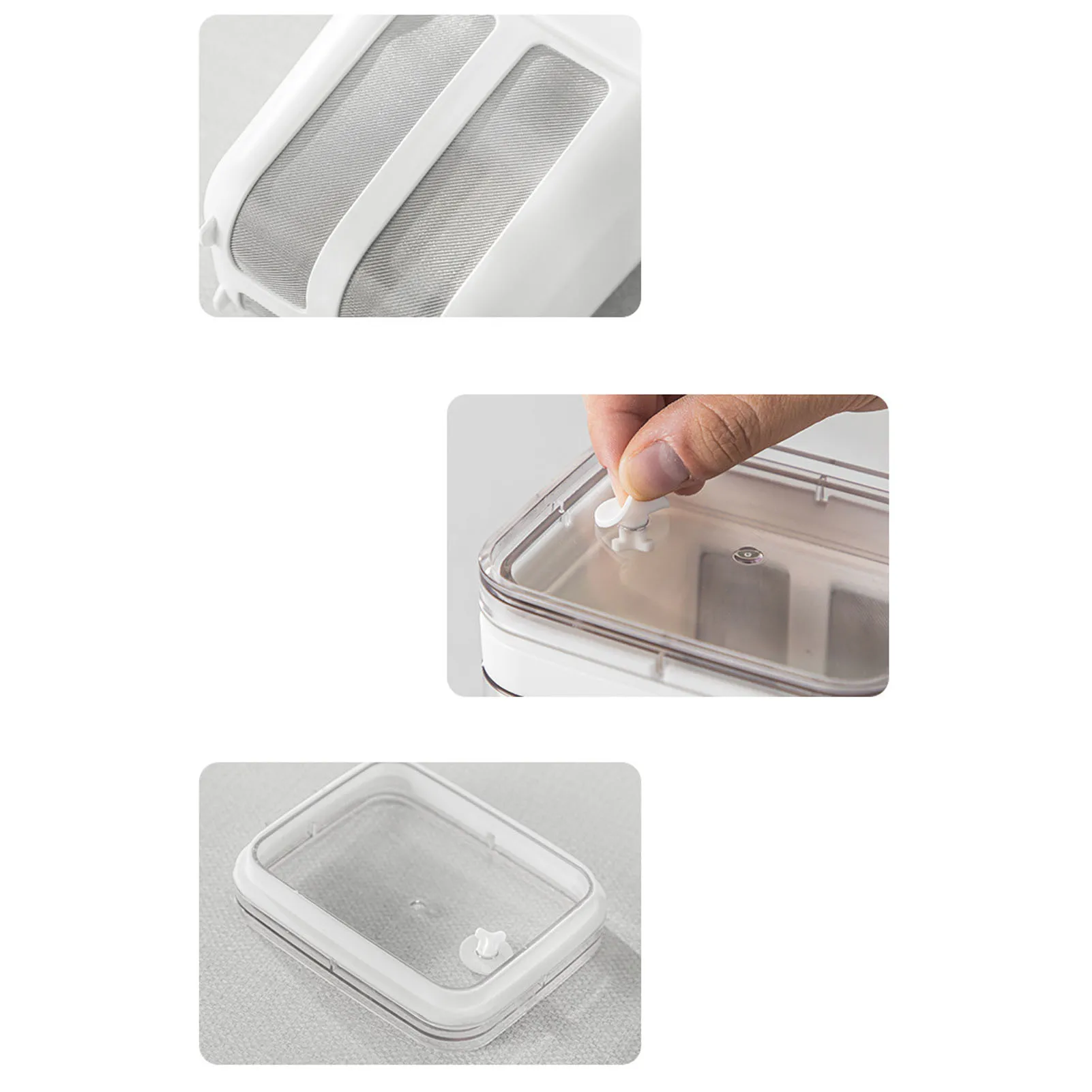 مصفاة زبادي من الفولاذ المقاوم للصدأ 1100 مللي 80 فتحة رفيعة شفافة من خلال عملية سهلة فاصل مصل اللبن لإكسسوارات المطبخ المنزلية #6