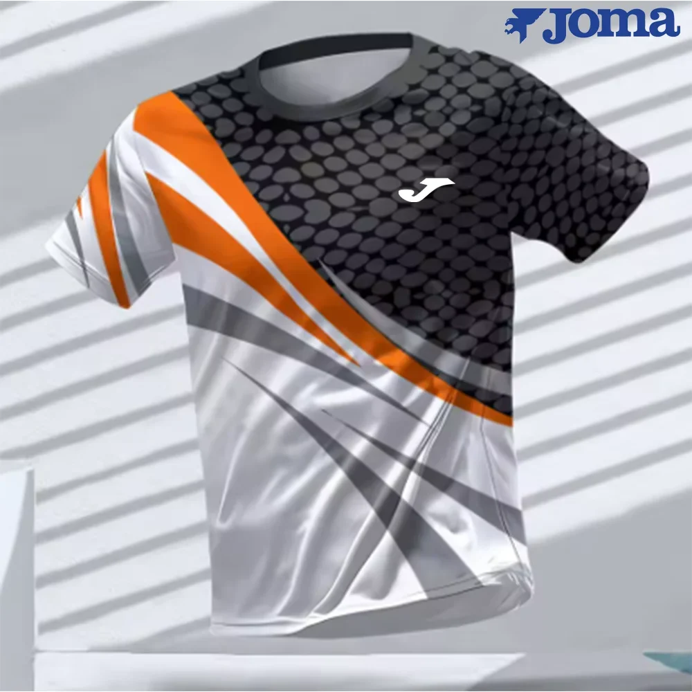 JOMA الصيف الرجال ثلاثية الأبعاد نمط مطبوع عادية قصيرة الأكمام اللياقة البدنية في الهواء الطلق عالية الجودة التجفيف السريع تنفس تي شيرت رياضي #2