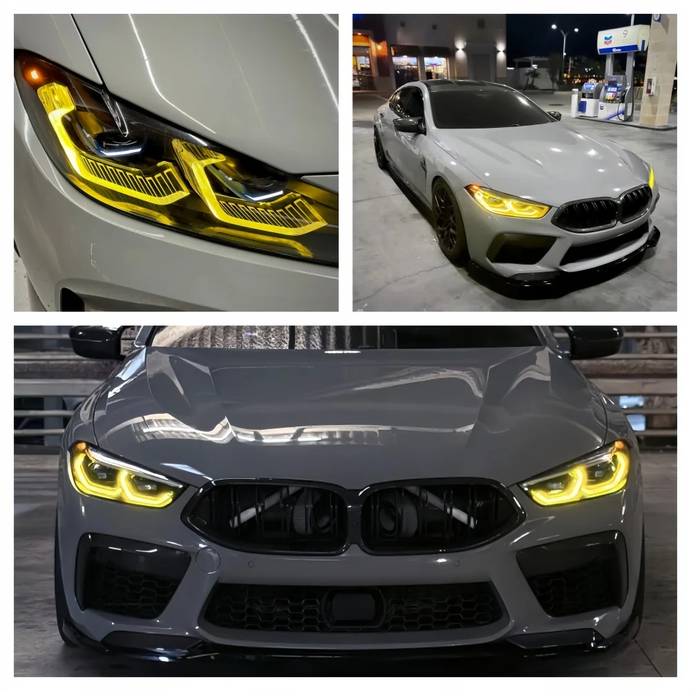 

Yellow Blue Red Angel Eyes DRL Turn Siganl LED Modules For BMW 8' F91 F92 F93 M8 G14 G15 G16 63119498649 Daytime Running Light