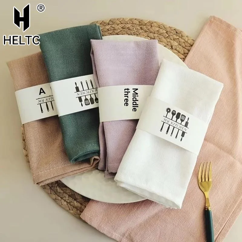 40x40cm Cotton Beige Napkin, Cotton Linen Napkin, Reusable, Tea Towel, Wedding Party Table Decoration Napkin