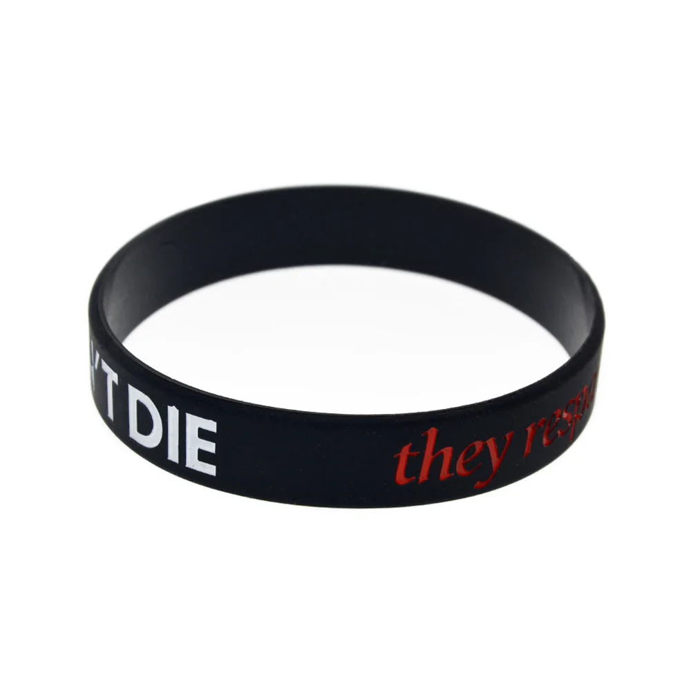1 PC-Gamer Don't Die They Respawn Silikonarmband mit Tinte gefüllt, Farbe Schwarz, Armband für Damen oder Herren – Detail 8