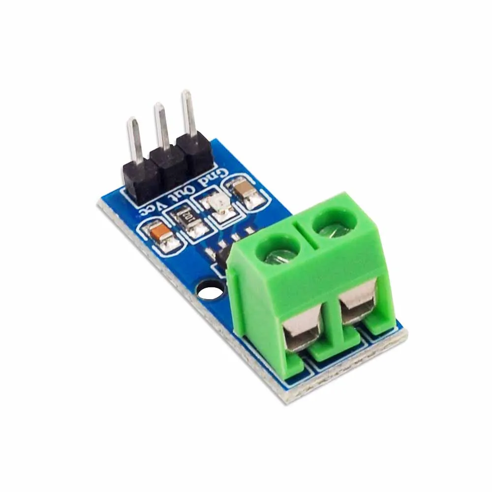 AOQDQDQD 30A ACS712 Current Sensor Module with Green Terminal and Straight Pins for DIY Projects