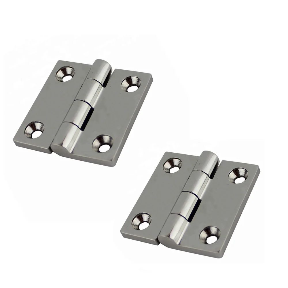 

2PCS 316 Stainless Steel Butt Hinge With 4 Holes 38mm 50mm Marine Yacht Stainless Steel Boat Door Hinges Hardware Accessories