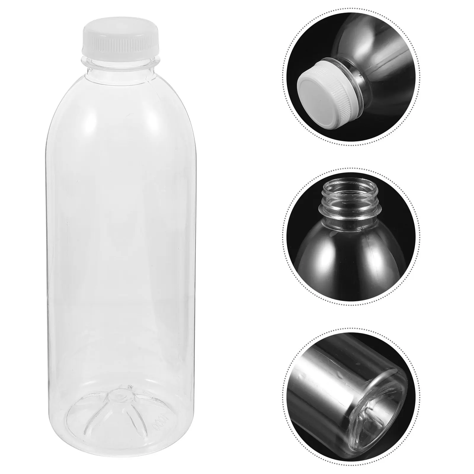 

10 шт. герметичных портативных пустых бутылок для напитков с крышкой, 350 мл, многоразовые пластиковые бутылки для молока, подходят для хранения на вечеринках