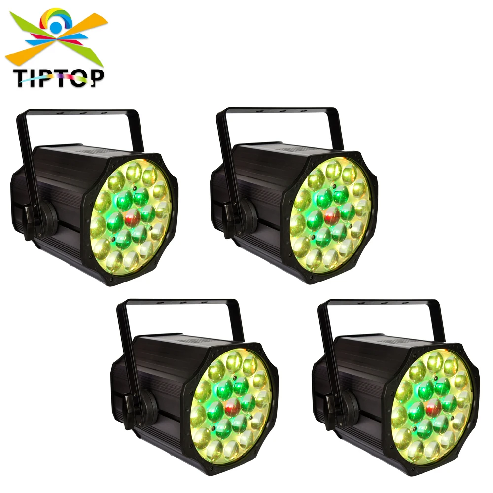 

Discount TIPTOP 4 Pack Zoom 19x12W RGBW LED Par Stage Architectural Lighting Fantastic Beam Wide Angle High-diffusion Wash 2IN1