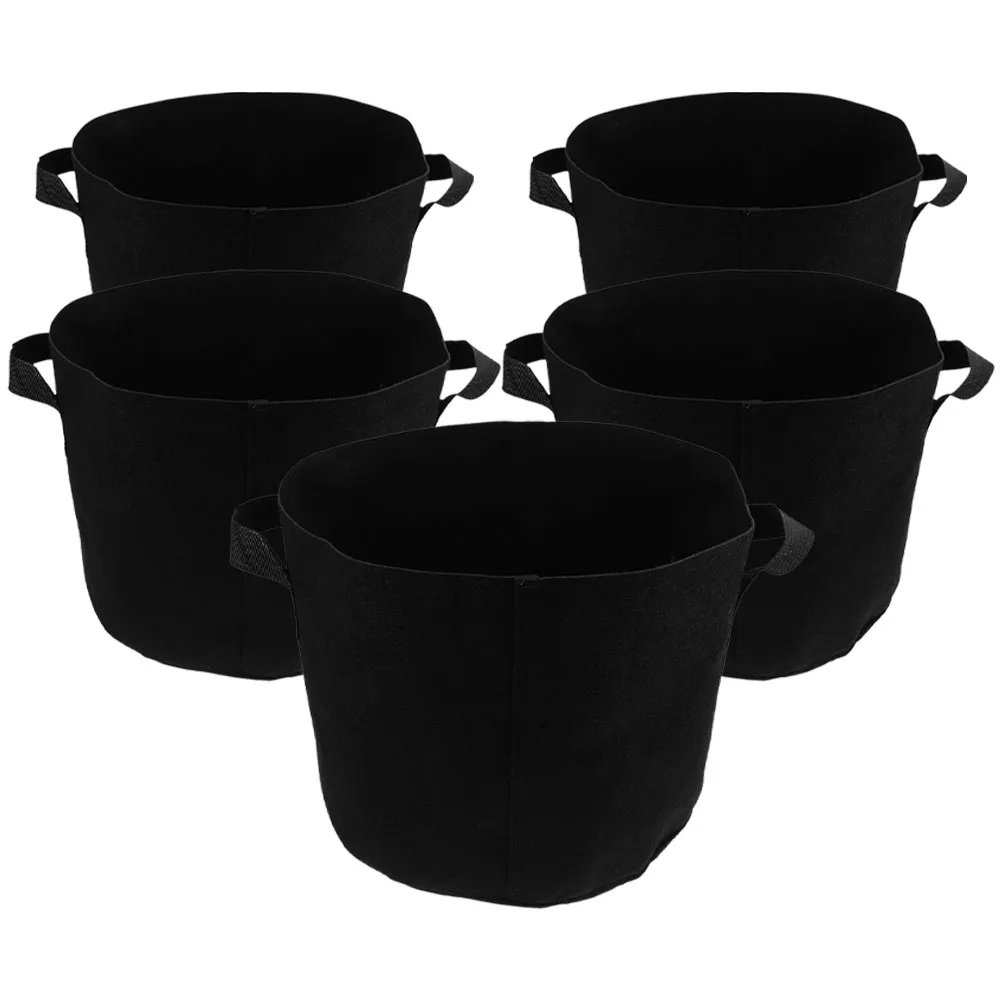 

5 Pcs Grow Bags Gardening Plants Gallon Pot Vegetable Non-woven Fabric Shopping