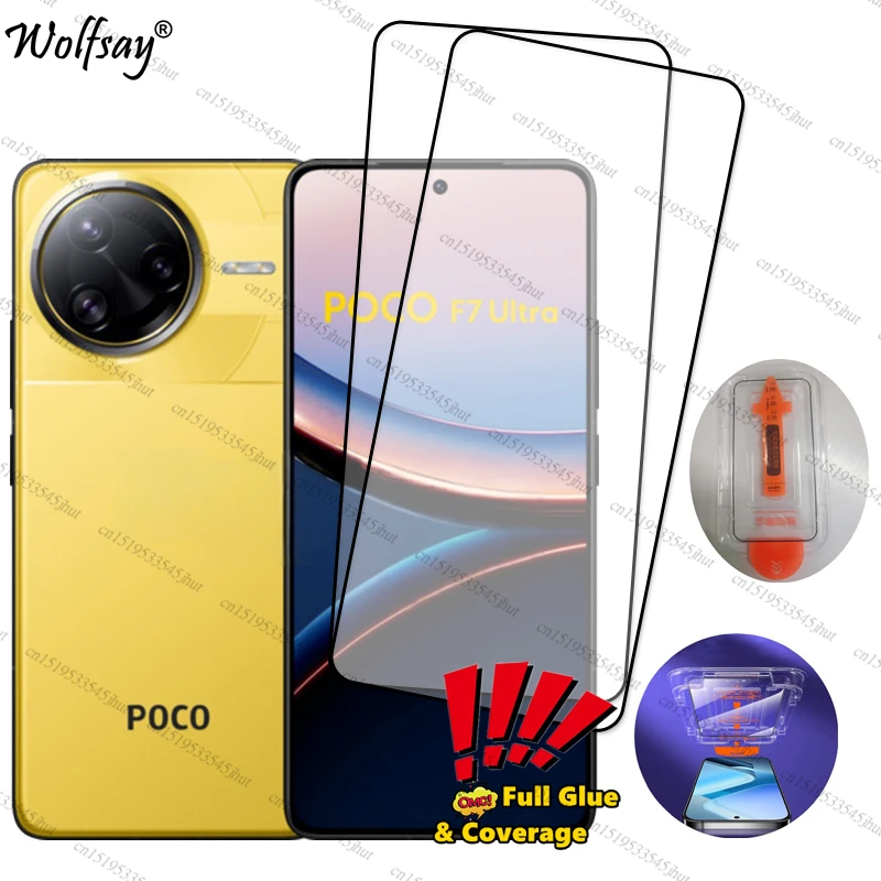 Screen Protector For Xiaomi Poco F7 Ultra Glass Poco F7 Ultra Dust Free Easy Installation Tempered Glass For Poco F7 Pro Glass