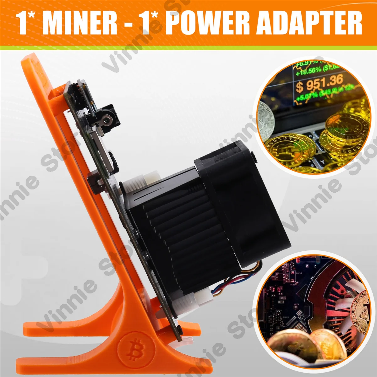 Bitaxe Gamma 601 Solo Miner 1.2TH/S BM1370 Asic Chip 18W From Antminer S21 Pro Bitcoin BTC Miner Wth Bracket US Plug