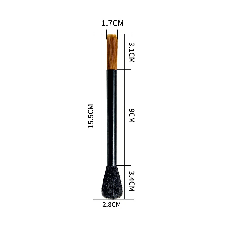 Double Head Coffee Grinder Cleaning Brush Long Handle Soft Bristle Sweeping Tool for Espresso Machine Bar Counter Dust Sweeper