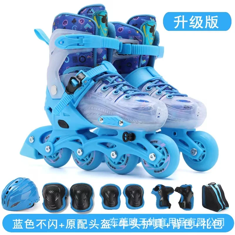 

Inline Roller Skates Shoes Patines for Children, Full Set of Protective Gear, Training Shoes, Professional