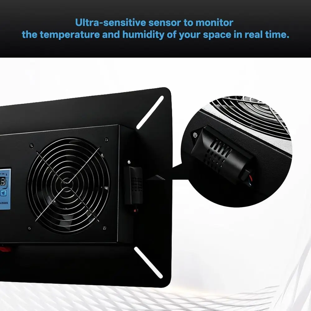 240 CFM Crawlspace Ventilation Fan with Thermostat and Humidistat for Moisture Control, Radon Reduction, and Freeze Protection -