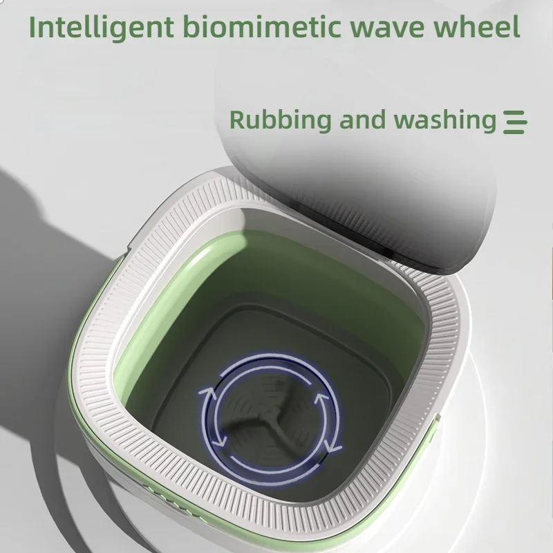 

TXF【Reliable】Folding Mini Automatic Washing Machine with Spin-Dry for Underwear, Socks & Panties, Portable Compact Washer Ideal