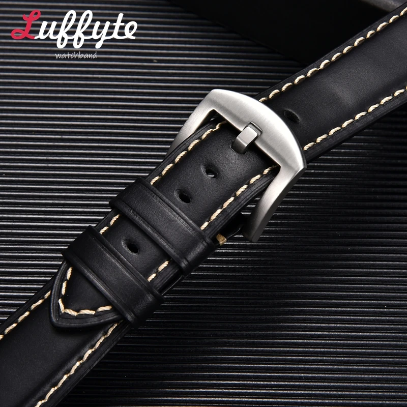 Модный мужской ремешок для часов из масляной восковой кожи 20 мм 22 мм, удобный ремешок для часов из натуральной кожи в стиле ретро, аксессуары для часов