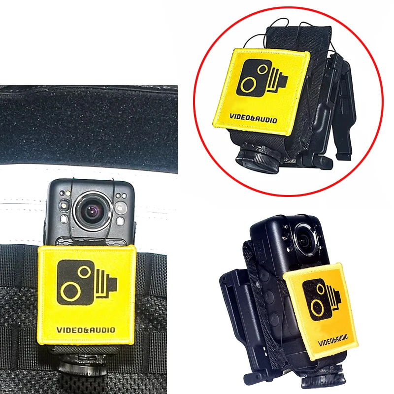 1Set Body Worn Camera Holster with Molle Backplate 360° Rotating Recorder Case for Tactical Vest First-Person POV Shooting