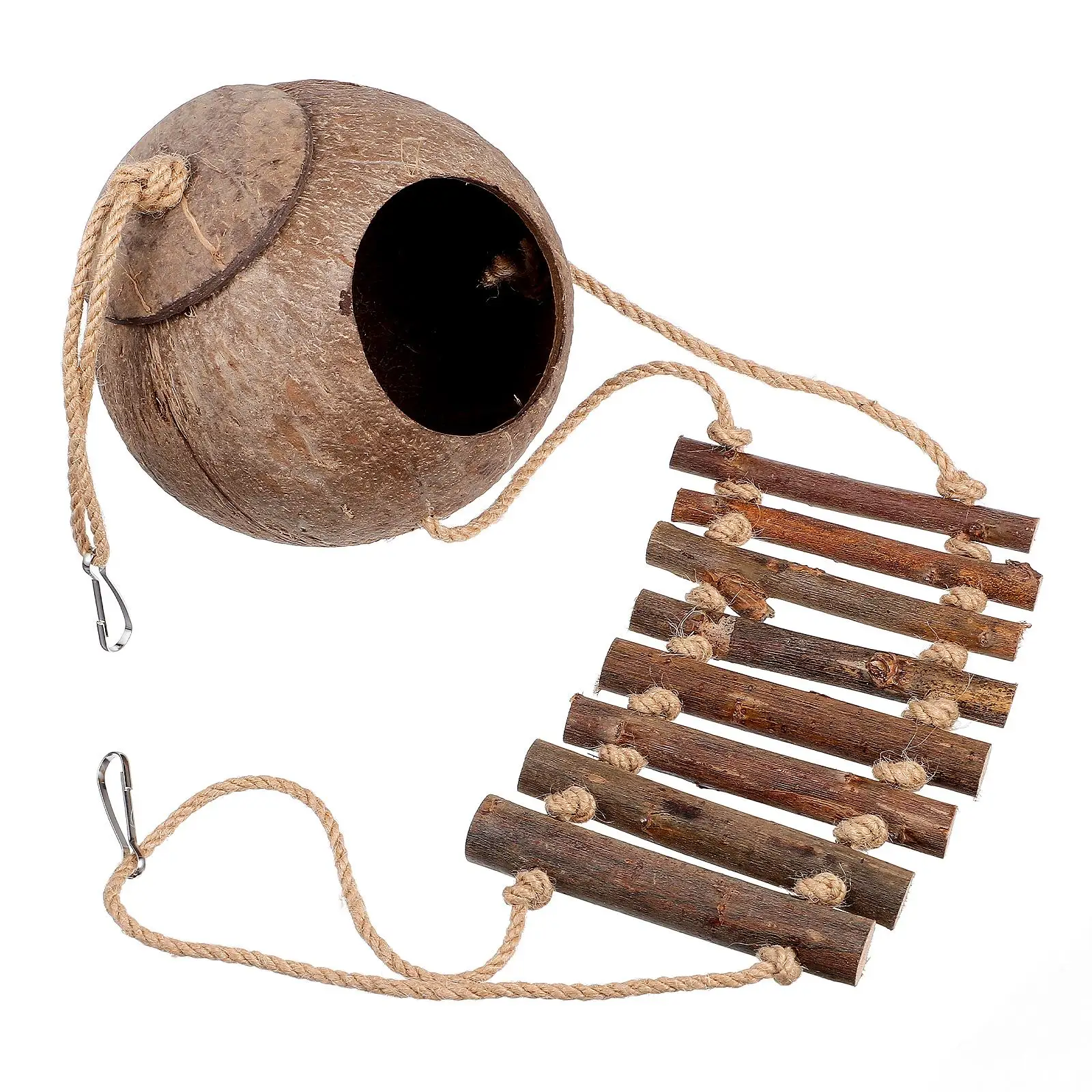 

Cave Lizard Hideout Humid Leopard Gecko Reptile Hides for Geckos Habitat Accessory Coconut Terrarium