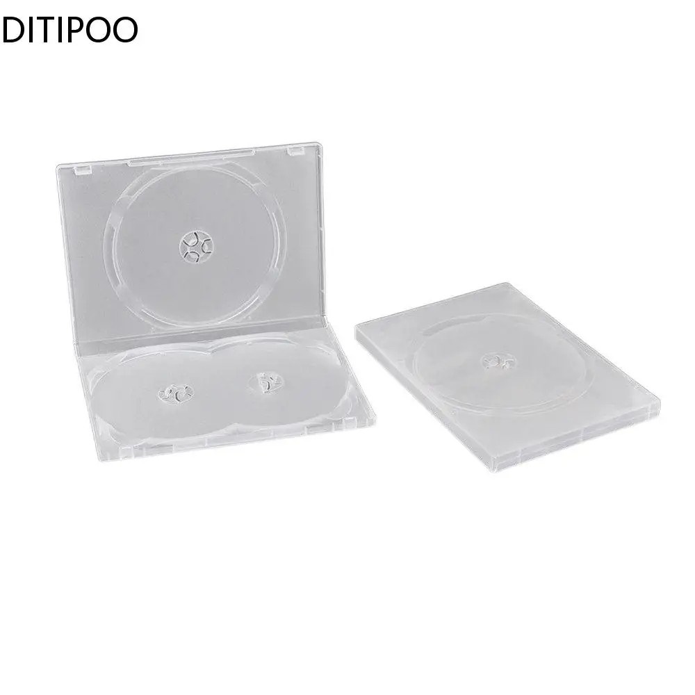 

1PC Transparent 3 Discs Storage Bracket Holder DVD CD Case Movie Games Disk Cover Case Accessories