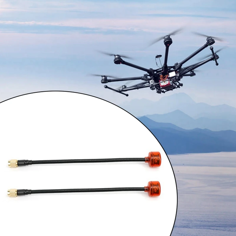 2PCS 5.8G FPV Antenna VTX VRX Antenna SMA RHCP 160Mm Long Range Antenna Connector Adapter For RC FPV Drone Goggles