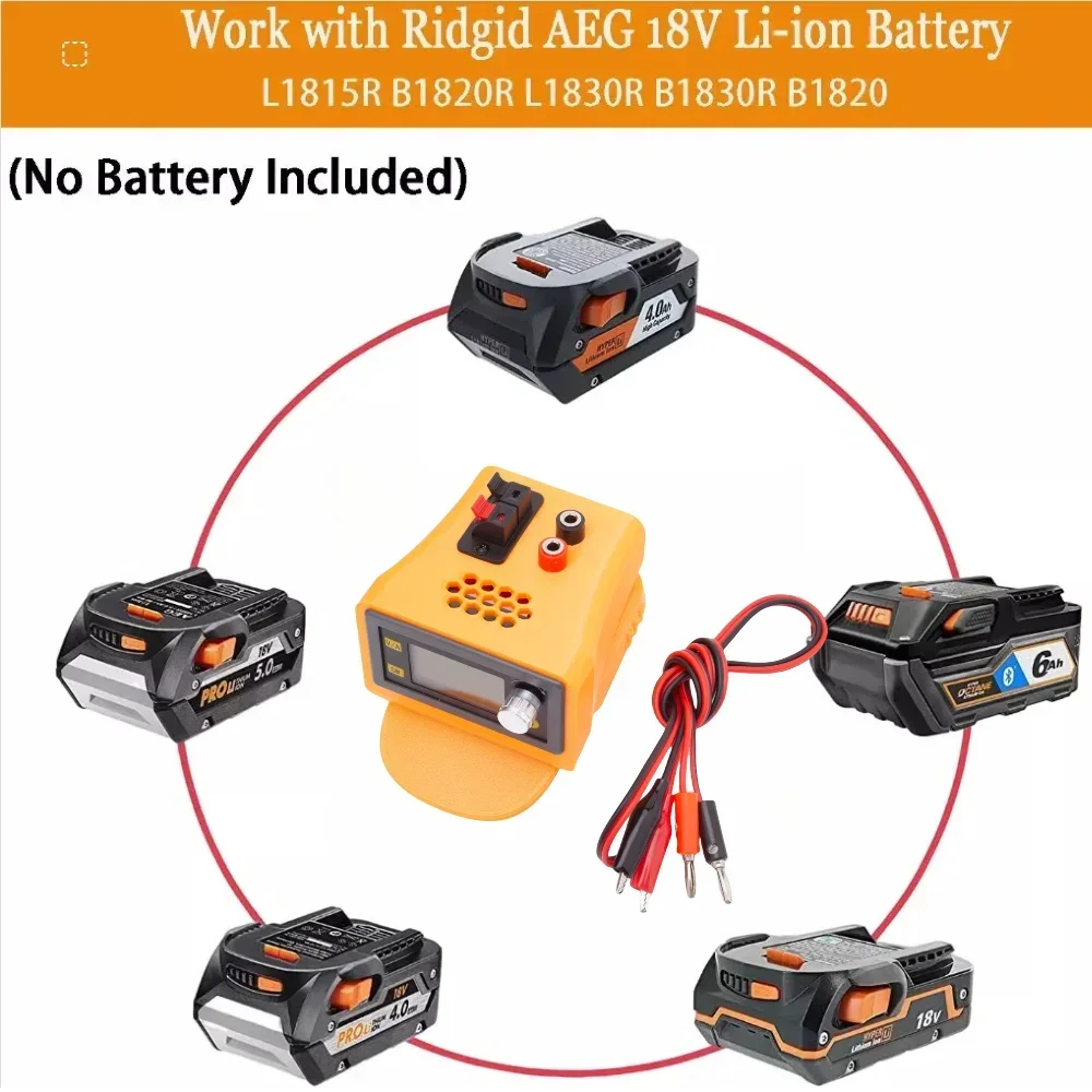 CNC DC Adjustable DC Voltage Regulator Power Supply Converter  FOR RIDGID AEG 18V Lithium Battery (excluding Battery)