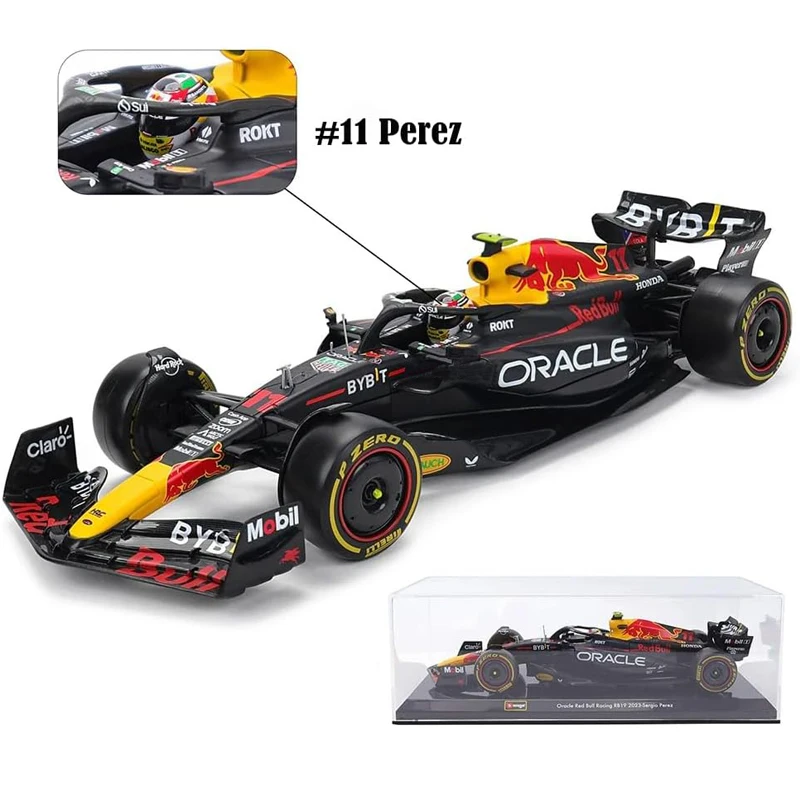 Bburago 2024 1:24 Champion Red Bull F1 Rb19 Car1# Verstappen 11# Perez Formula Racing Hardbound Edition Alloy Luxury Vehicle Car