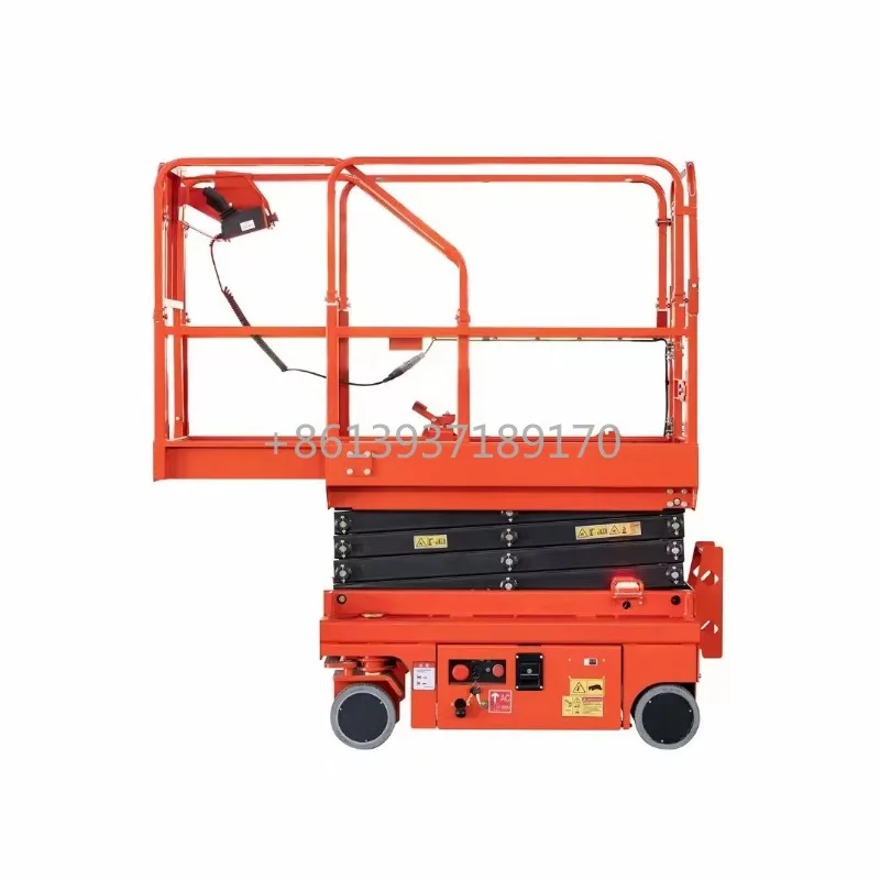 Mini 3m 4m 5m Scissor Lift Platform 300kg Self-propelled Elevated Work Platform Battery Drive Small Lifter