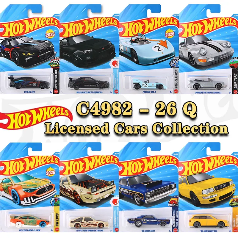 Hot Wheels C4982-26Q Licensed Model Cars Collection Porsche 911,BMW M4,Audi,Benz,Nissan Skyline GT-R,Toy Gift for Collectors Boy