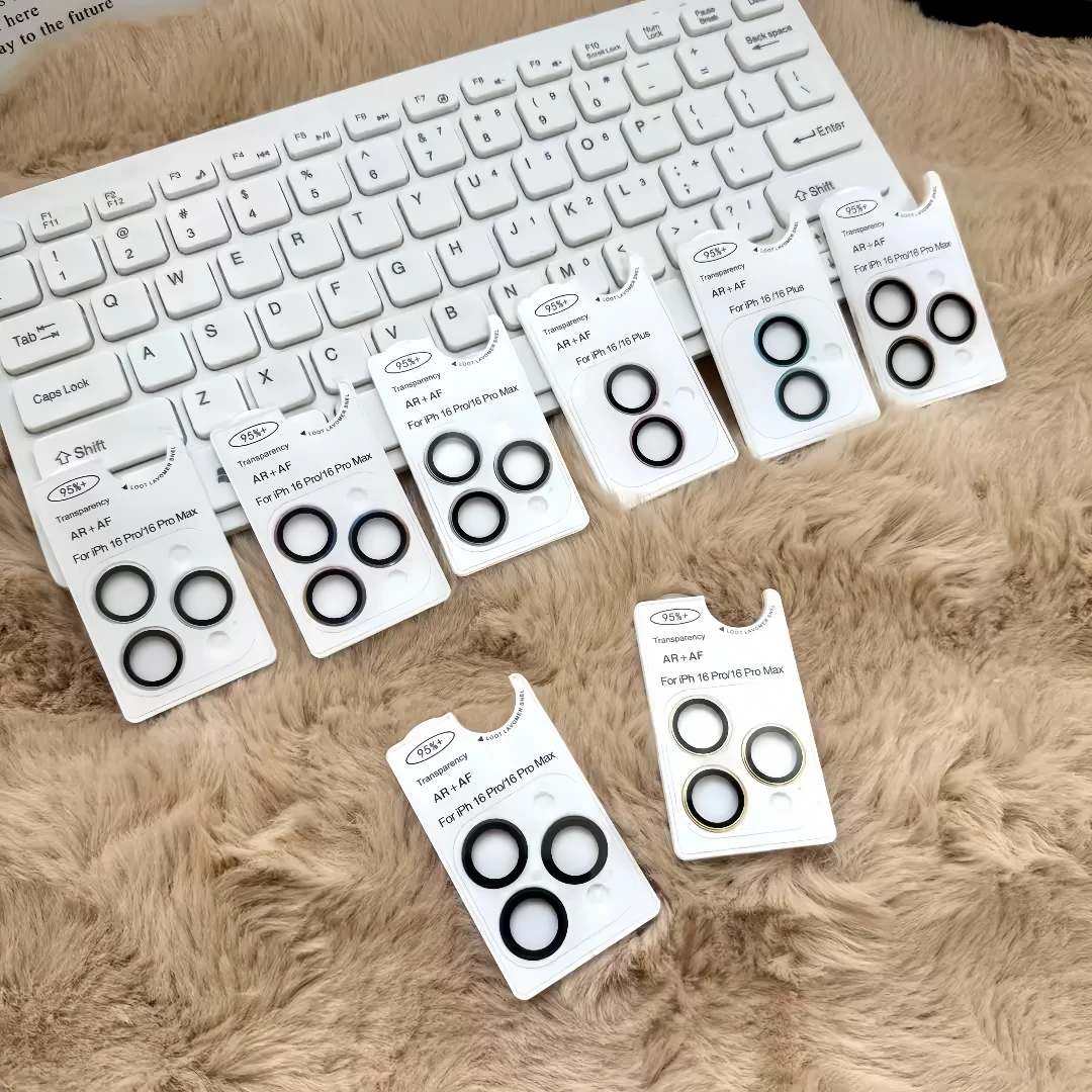 AR + AF Color Original de la máquina para IPhone 17 16 Pro Max Plus 15 14 Series película de lente de teléfono móvil con huella dactilar antirreflectante